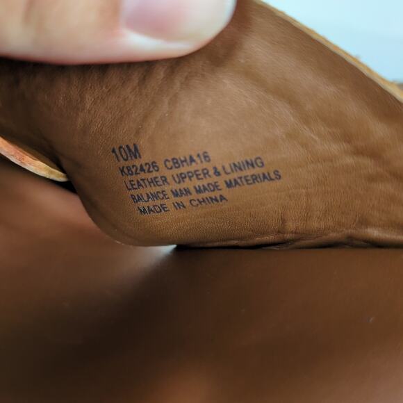 KORK-EASE Brown Leather Cross Strap Heeled Clog Mule Sandal Block Heel Womens 10 - Picture 8 of 8